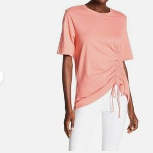 NWOT Everleigh Drawstring Crewneck Top Women's Size XS Coral Shirt Cute Beachy